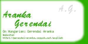 aranka gerendai business card